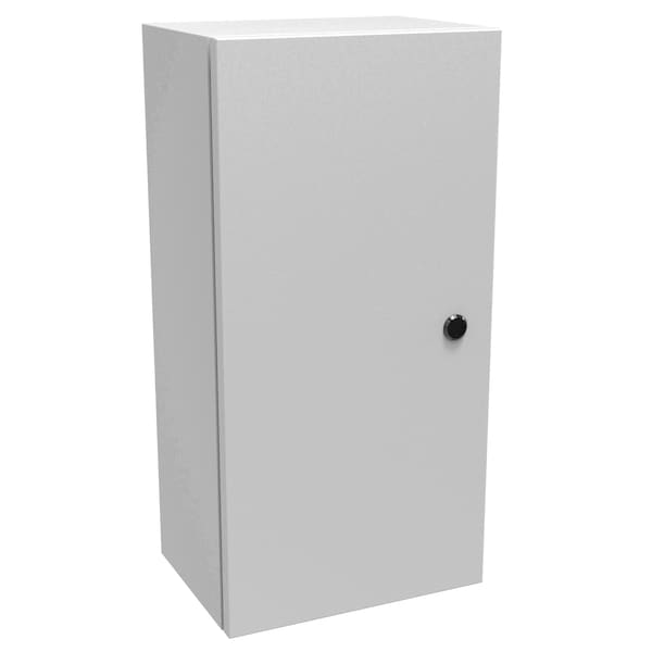 Hammond Slotted 1/4 Turn Latch Electrical Enclosures, 24 in H, 8 in D, 12 in W, NEMA 4, Steel EN4SD24128LG - main